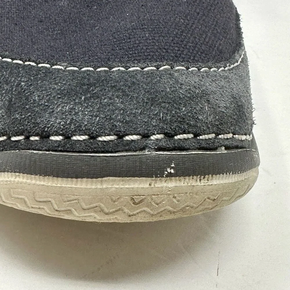 Clarks Shoes Mens 11 Navy Blue Canvas Lace Up Sneakers Soft Cushion Ortholite‎